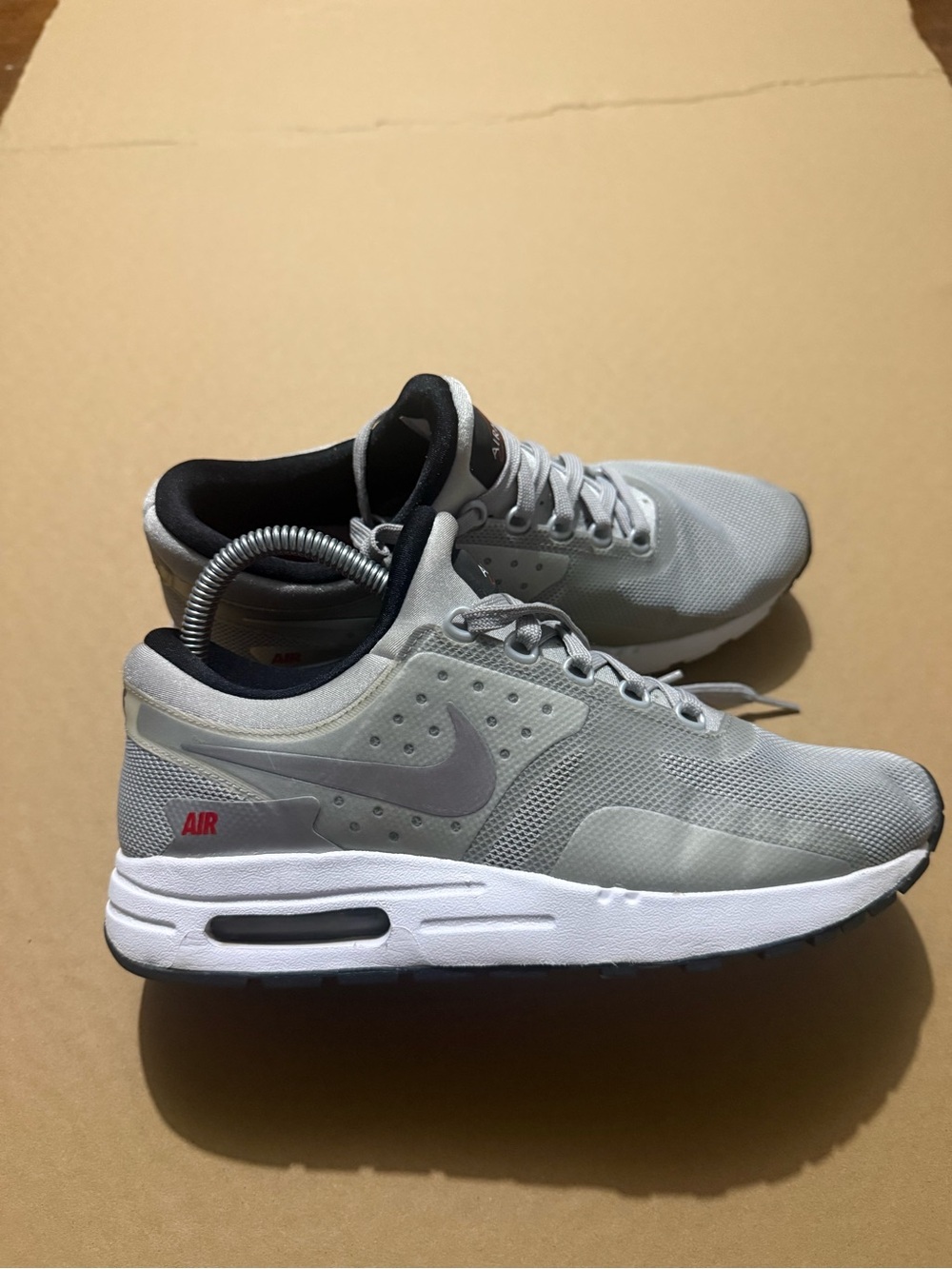 Nike Grey and White Air Runner Sneakers